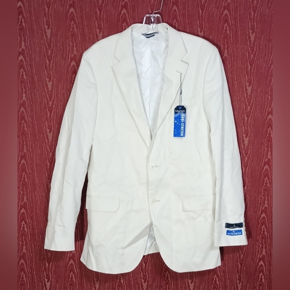 NAUTICA Active Stretch Formal/Wedding/Prom Cream Suit Jacket Men's L40 W34